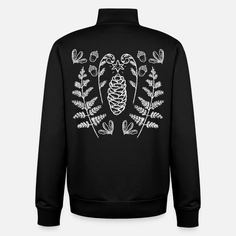 Herbstschmuck - Unisex Organic Zip Sweatshirt von Stanley/Stella - Schwarz