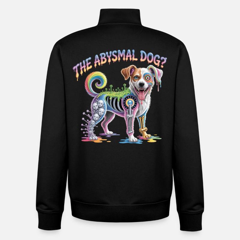 Psychedelischer abyssimaler Hund Illustration - Unisex Organic Zip Sweatshirt von Stanley/Stella - Schwarz