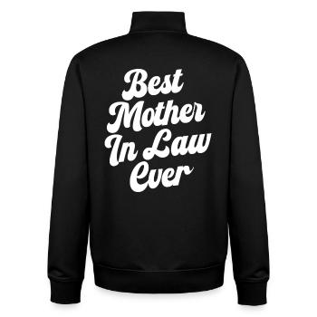 Best Mother in Law Ever - Unisex Organic Zip Sweatshirt by Stanley/Stella - black - Back - AI Model Male 185 light (185cm)