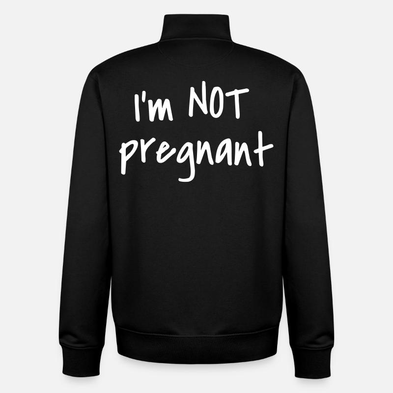 PAS ENCEINTE - Sweat zippé unisexe en coton bio Stanley/Stella - noir