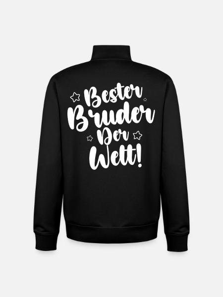 Bester Bruder Der Welt - Unisex Organic Zip Sweatshirt von Stanley/Stella - Schwarz