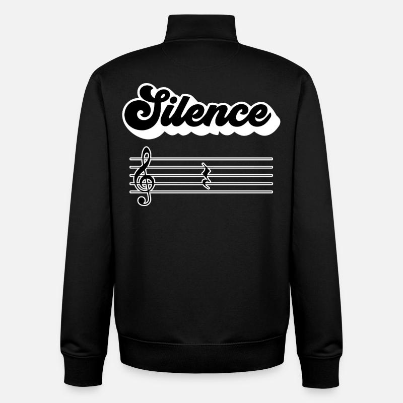 Silence Solfeggio Geschenk Musikermusik - Unisex Organic Zip Sweatshirt von Stanley/Stella - Schwarz
