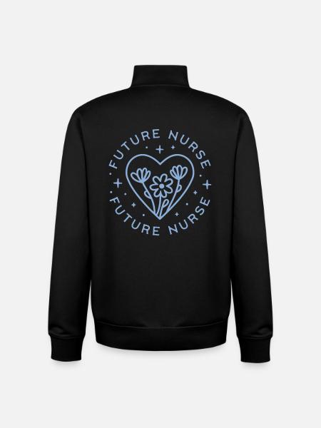 Future nurse student cute motivational affirmation - Unisex Organic Zip Sweatshirt by Stanley/Stella - black