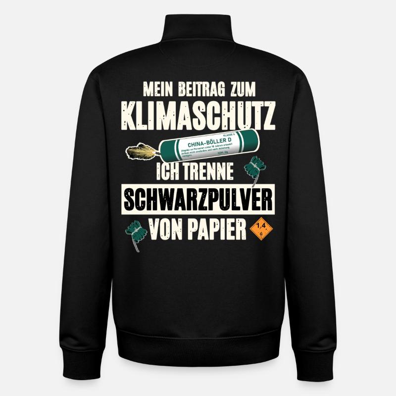 Pyrotechniker Pyro - Unisex Organic Zip Sweatshirt von Stanley/Stella - Schwarz