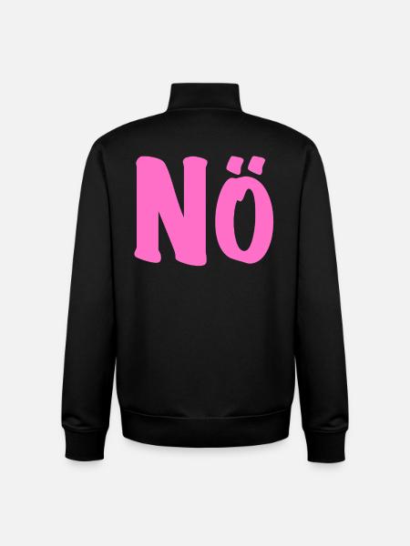 Non - rose fluo - Non Néon - Sweat zippé unisexe en coton bio Stanley/Stella - noir