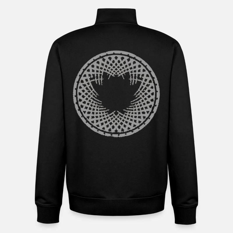 Geometric Mandala Pattern - Unisex Organic Zip Sweatshirt by Stanley/Stella - black