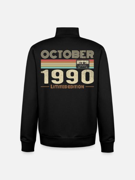 Birthday october 1990 - Unisex Organic Zip Sweatshirt by Stanley/Stella - black
