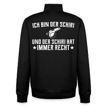 Referee is always right - Football Referee - Unisex Organic Zip Sweatshirt by Stanley/Stella - black - Back - AI Model Male 185 light (185cm)