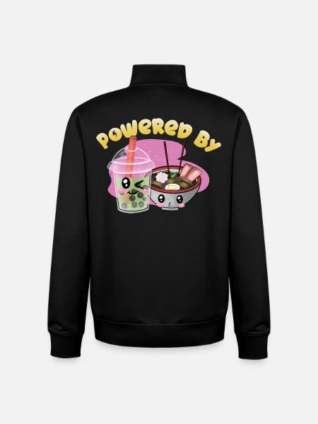powered by Ramen - Unisex Organic Zip Sweatshirt by Stanley/Stella - black