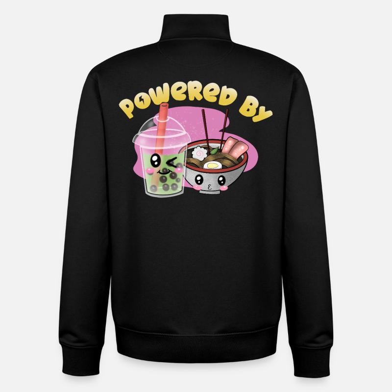 Powered by Ramen - Unisex Organic Zip Sweatshirt von Stanley/Stella - Schwarz