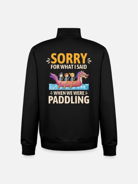 Synchronized Paddling Team Dragon Boat - Unisex Organic Zip Sweatshirt by Stanley/Stella - black