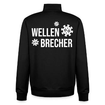 Breakwater - Unisex Organic Zip Sweatshirt by Stanley/Stella - black - Back - AI Model Male 185 light (185cm)