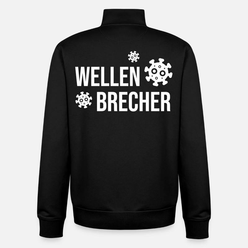 Wellenbrecher - Unisex Organic Zip Sweatshirt von Stanley/Stella - Schwarz