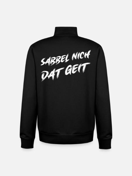 Don't drool, funny dialect design - Unisex Organic Zip Sweatshirt by Stanley/Stella - black