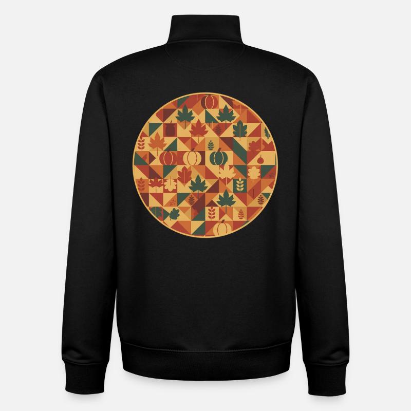 Ambiance automnale - Sweat zippé unisexe en coton bio Stanley/Stella - noir
