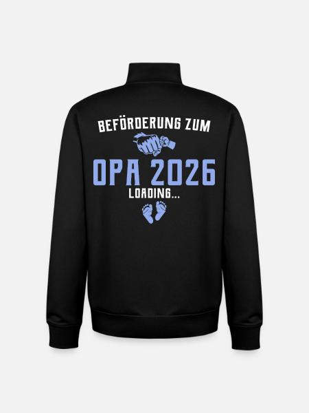 Beförderung zum Opa 2026 loading - Unisex Organic Zip Sweatshirt von Stanley/Stella - Schwarz