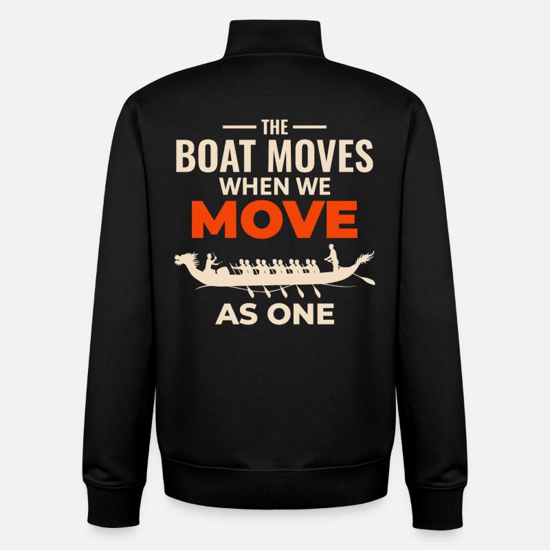 Drachenboot Unity Design - Unisex Organic Zip Sweatshirt von Stanley/Stella - Schwarz