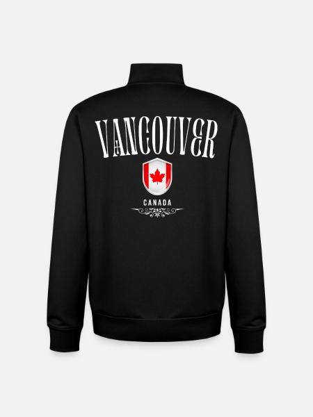 Vancouver Canada, Vancouver souvenir - Unisex Organic Zip Sweatshirt by Stanley/Stella - black