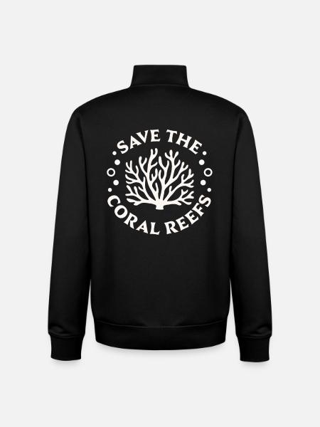 Uratuj rafę koralową, ochrona wielkiej bariery - Bluza unisex rozpinana z bawełny organicznej Stanley/Stella - czarny