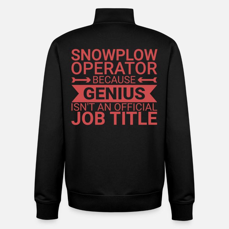 Snowplow Operator Genius Schneepflugfahrer - Unisex Organic Zip Sweatshirt von Stanley/Stella - Schwarz