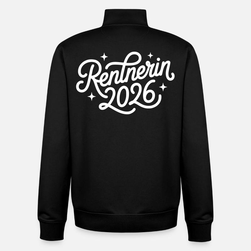 Rentnerin 2026 - Unisex Organic Zip Sweatshirt von Stanley/Stella - Schwarz