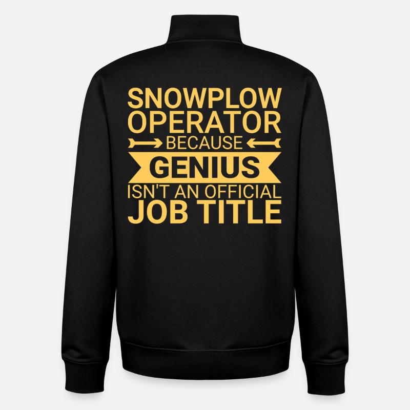 Snowplow Operator Genius Schneepflugfahrer - Unisex Organic Zip Sweatshirt von Stanley/Stella - Schwarz