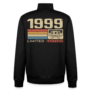 Legenden 1999 Jahrgang 1999 Jubiläum Jahrgang 1999 - Unisex Organic Zip Sweatshirt von Stanley/Stella - Schwarz - Hinten - AI Model Male 185 light (185cm)