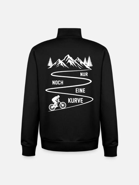 Plus qu’un virage en VTT - Sweat zippé unisexe en coton bio Stanley/Stella - noir