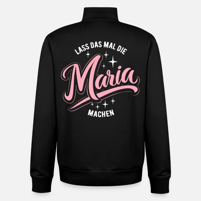 Let Mary do that - name day - Unisex Organic Zip Sweatshirt by Stanley/Stella - black