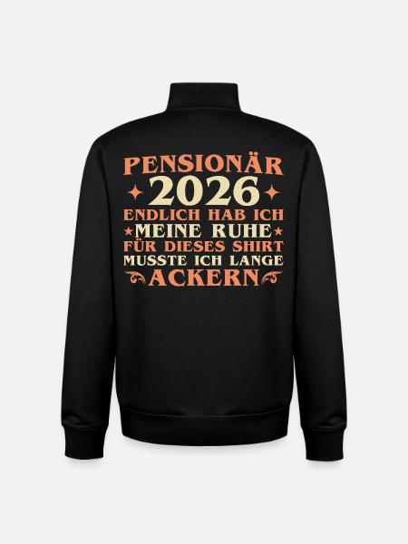 Colleague Farewell Pension 2026 - Pensioner - Unisex Organic Zip Sweatshirt by Stanley/Stella - black