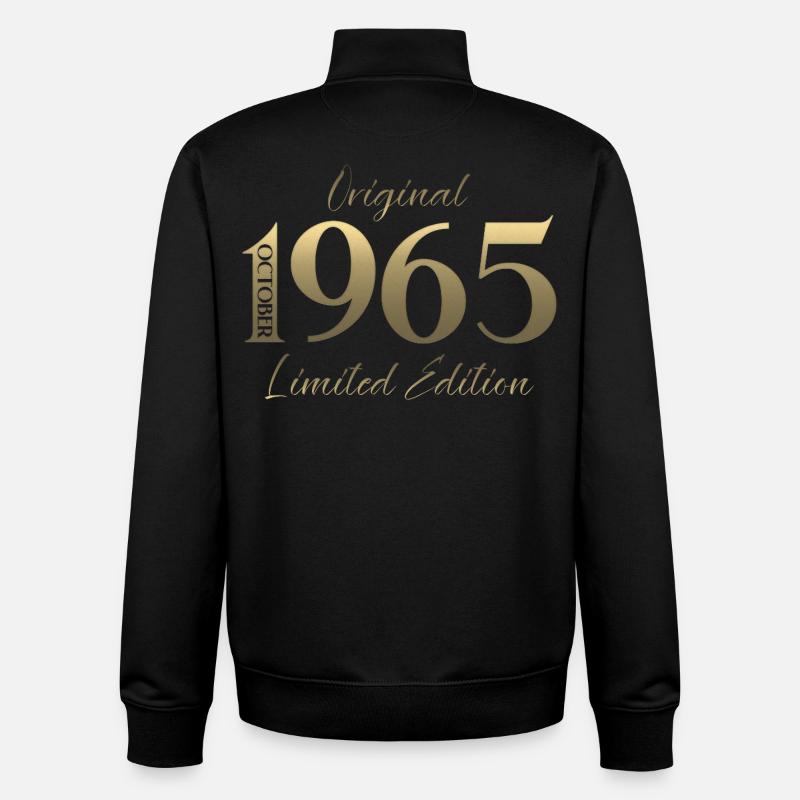 60e anniversaire Original octobre 1965 - Sweat zippé unisexe en coton bio Stanley/Stella - noir
