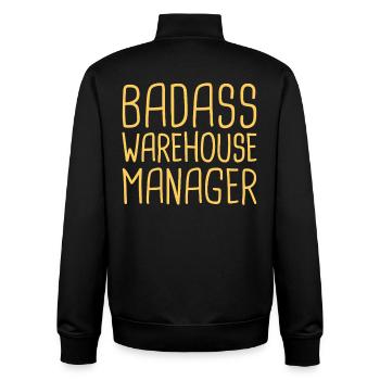 Gestionnaire d’entrepôt Badass - Sweat zippé unisexe en coton bio Stanley/Stella - noir - Dos - AI Model Male 185 light (185cm)