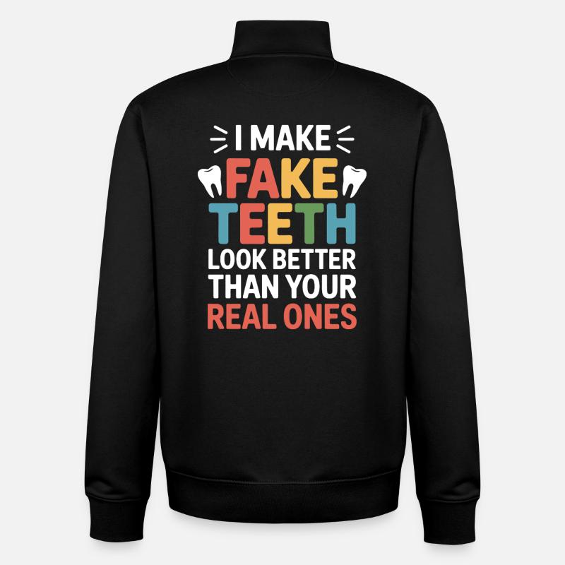 Zahntechniker Präzisionsarbeit - Unisex Organic Zip Sweatshirt von Stanley/Stella - Schwarz