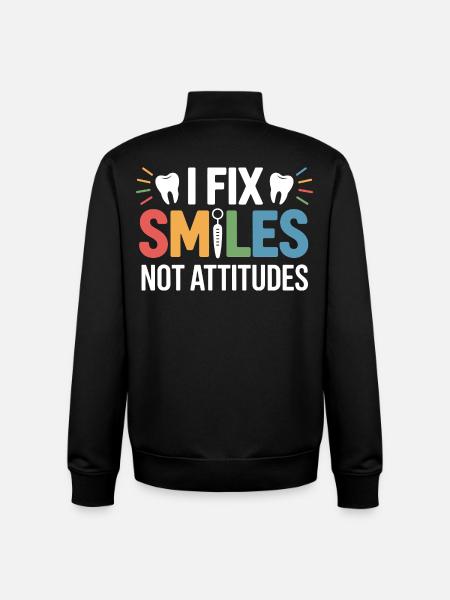 Dental Bridge Craftsmanship Design  - Unisex Organic Zip Sweatshirt by Stanley/Stella - black