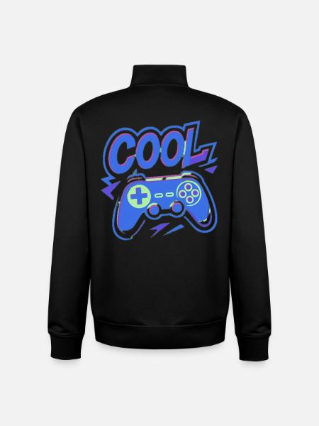 Neon Gaming Controller - Unisex Organic Zip Sweatshirt by Stanley/Stella - black