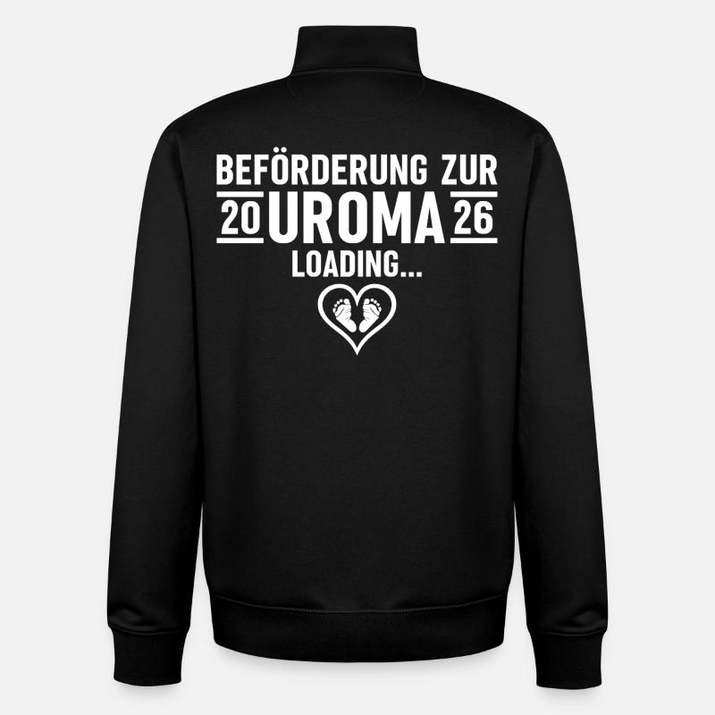 Promotion to Great-Grandma 2026 loading - Unisex Organic Zip Sweatshirt by Stanley/Stella - black