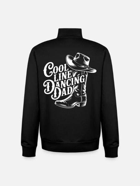 Cool Line Dancing Dad Design - Unisex Organic Zip Sweatshirt by Stanley/Stella - black