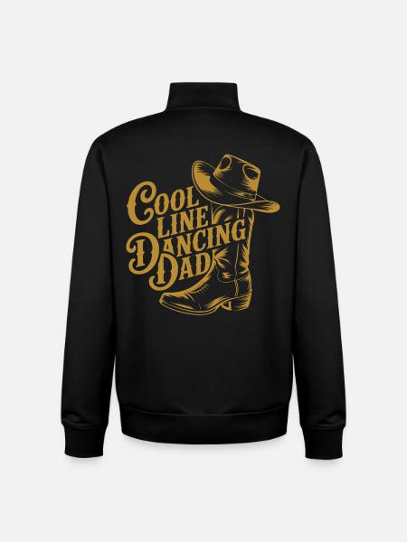 Linedancing Papa Design - Unisex Organic Zip Sweatshirt by Stanley/Stella - black