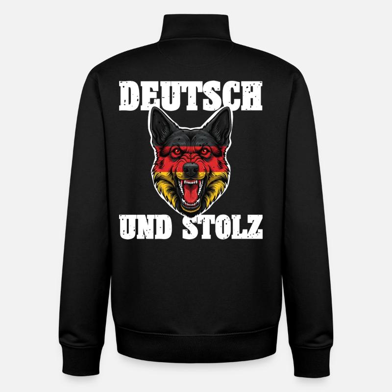 Deutscher Schäferhund - Unisex Organic Zip Sweatshirt von Stanley/Stella - Schwarz