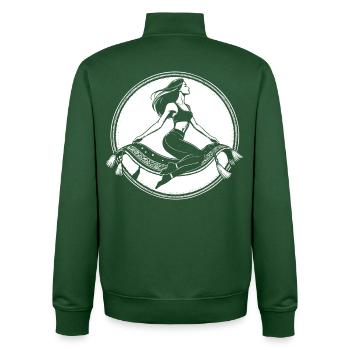 Fliegender Teppich Design – Magischer Orient - Unisex Organic Zip Sweatshirt von Stanley/Stella - Flaschengrün - Hinten - AI Model Male 185 dark (185cm)