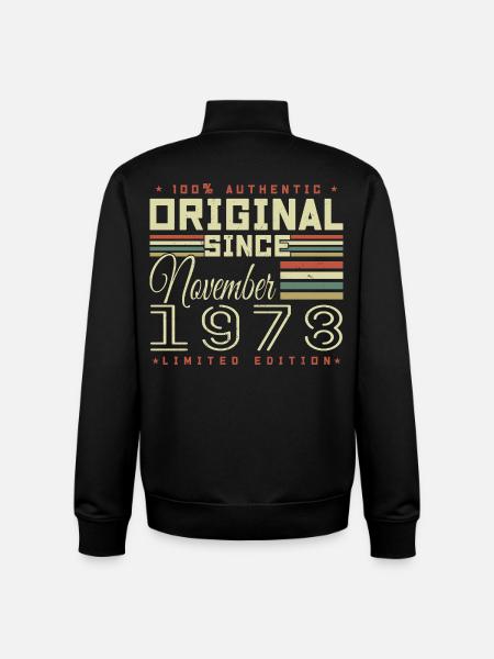 Birthday Gift November 1978 - Unisex Organic Zip Sweatshirt by Stanley/Stella - black