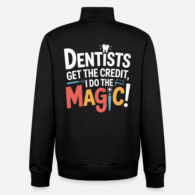 Technicien de couronne dentaire Art - Sweat zippé unisexe en coton bio Stanley/Stella - noir