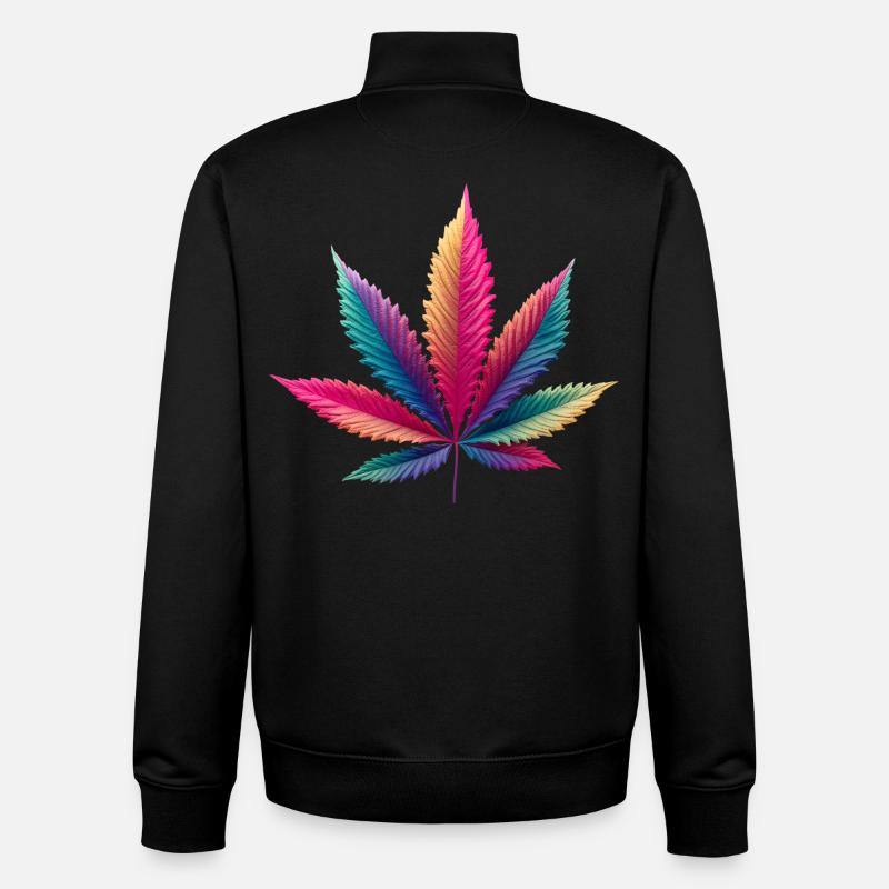 Cabbage leaf - Unisex Organic Zip Sweatshirt by Stanley/Stella - black