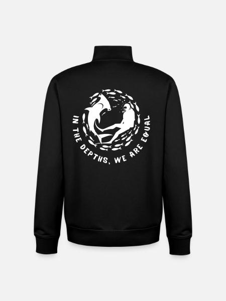 In the Depths We Are Equal - Unisex Organic Zip Sweatshirt by Stanley/Stella - black