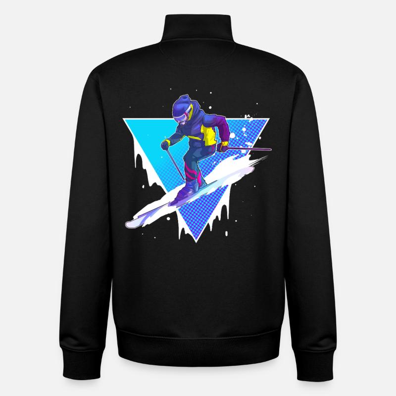 Ski - Unisex Organic Zip Sweatshirt von Stanley/Stella - Schwarz
