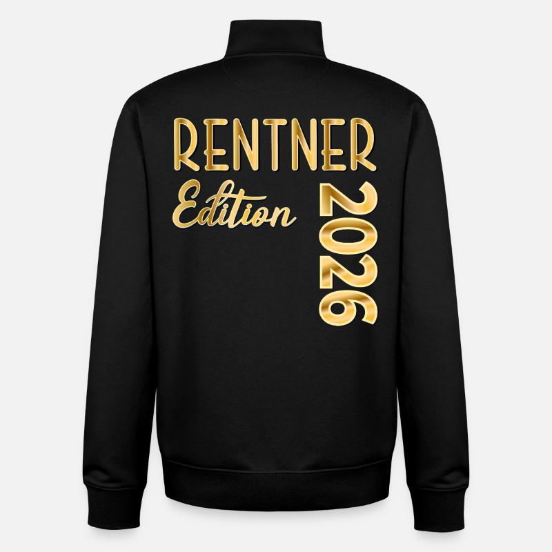 Rente 2026 retraités - Sweat zippé unisexe en coton bio Stanley/Stella - noir