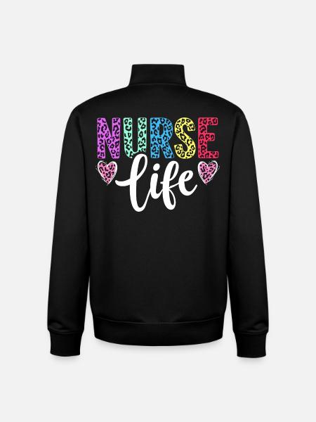 Nurse, Nurse Life - Unisex Organic Zip Sweatshirt by Stanley/Stella - black