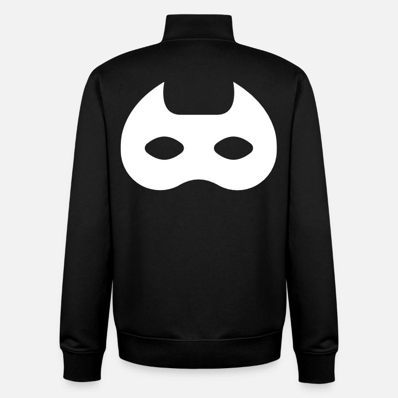 Masque d’un super-héros - Sweat zippé unisexe en coton bio Stanley/Stella - noir