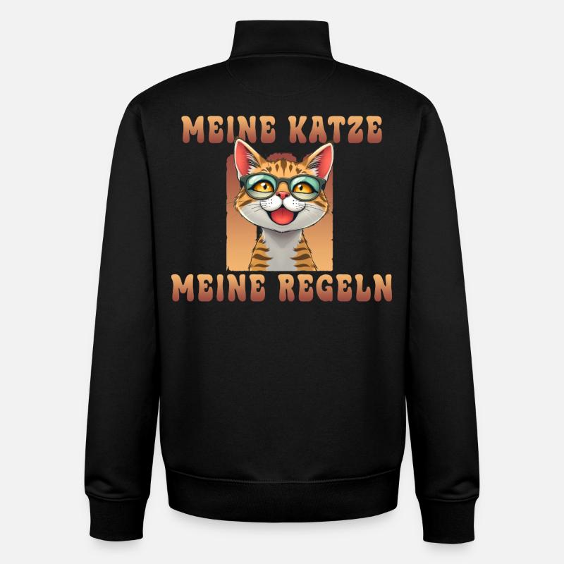 Mon chat Mes règles - Sweat zippé unisexe en coton bio Stanley/Stella - noir