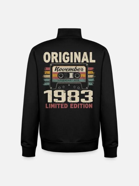 November 1983 Gift November 1983 - Unisex Organic Zip Sweatshirt by Stanley/Stella - black